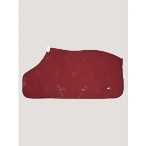 Tommy Hilfiger Oxford fleece rug Rouge is a horse fleece in a deep red colour with belly straps and fur along the withers for comfort of the horse.