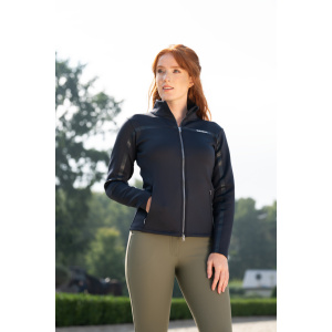 Eskadron Ladies Full Zip Jumper in navy blue worn by a red haired woman