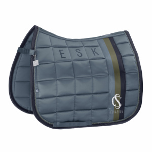 The Eskadron BIG SQUARDE MATTGLOSS Saddlepad in a variety of colours with a stipe down the back in a contrasting colour