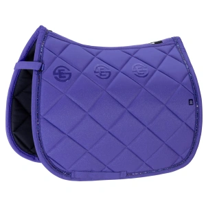 The Eskadron Dynamic Sparkle Crystal Saddlecloth is a gorgeous design that will really make your horse wow the crowd! It is crafted with a sparkling exterior that glistens in the sun, with beautiful cord and crystal details around the edge for a truly eye-catching appearance. Both stylish and high performing, this Dynamic Saddlecloth is equipped with a mesh channel along the spine for increased airflow, plus carefully placed silicone Eskadron logos along the back to keep the saddle from moving during wear. Finishing details include girth straps with triple fixation points, and the Eskadron metal emblem set on both sides.